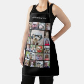 Tablier 21 Grille de collage photo avec nom noir (Insitu)