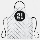 Tablier 21e anniversaire personnalisé Moderne et élégant (Recto)