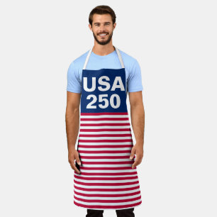 Tablier 250 Rouge Blanc et Bleu Anniversaire USA