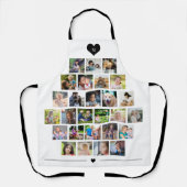 Tablier 27 grille de collage de photos monogrammées (Recto)