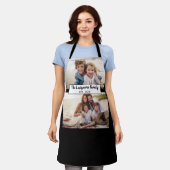 Tablier 2 Photo Collage Nom de famille - Photos horizontal (Porté)