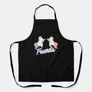 Tablier 2 Unicornes Boire Tea Shirt, Meilleurs Amis Corres
