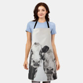 Tablier 2 Vaches De Boeuf Vous Regardant Barbeque Apron (Porté)