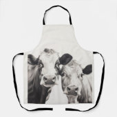 Tablier 2 Vaches De Boeuf Vous Regardant Barbeque Apron (Recto)