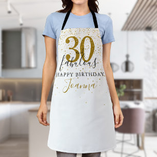 Tablier 30 et Fabuleux 30e Anniversaire Or et Noir