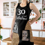 Tablier 30 et Fabulous Gold Parties scintillant 2 Photo 30<br><div class="desc">30 et Fabulous Gold Parties scintillant 2 Photo 30th Birthday Apron. Ajoutez vos photos - vous pouvez utiliser une photo ancienne et nouvelle.</div>