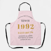 Tablier 30e anniversaire 1992 Elégant Gold Rose Grey (Recto)