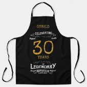 Tablier 30e anniversaire Black Gold Legendary Funny (Recto)