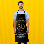 Tablier 30e anniversaire Black Gold Legendary Funny<br><div class="desc">Un élégant tablier de barbecue 30e anniversaire personnalisé qui est facile à customiser pour cette occasion spéciale de fête d'anniversaire.</div>