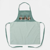 Tablier 3 petits enfants Photo grand-mère Noël (Recto)