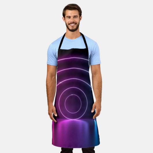 Tablier 3d ing of ultraviolet circle portal glowing lines  (Porté)