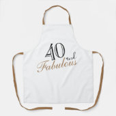 Tablier 40 et fabuleux Anniversaire moderne et élégant (Recto)