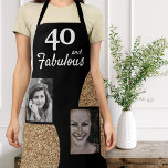 Tablier 40 et Fabulous Gold Parties scintillant 2 Photo 40<br><div class="desc">40 et Fabulous Gold Parties scintillant 2 Photo 40th Birthday Apron. Ajoutez vos photos - vous pouvez utiliser une photo ancienne et nouvelle.</div>