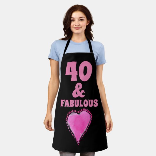 Tablier 40e anniversaire 40 et fabuleuse cuisine Apron (Porté)
