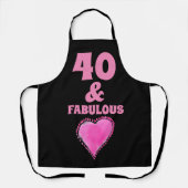 Tablier 40e anniversaire 40 et fabuleuse cuisine Apron (Recto)