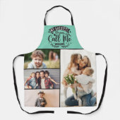 Tablier 4 famille photo collage maman gardien mère jour (Recto)