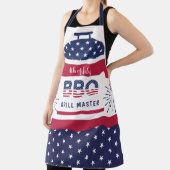 Tablier 4 juillet barbecue barbecue maître barbecue rouge (Insitu)