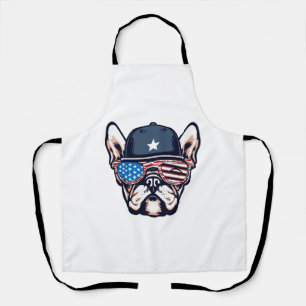Tablier 4 juillet du week-end de French Bulldog