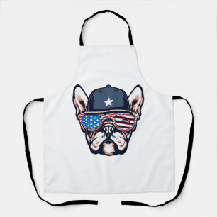 Tablier 4 juillet du week-end de French Bulldog