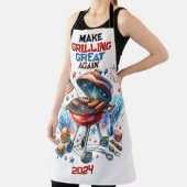 Tablier 4 juillet Famille Réunion Bakyard Bq Party (Insitu)