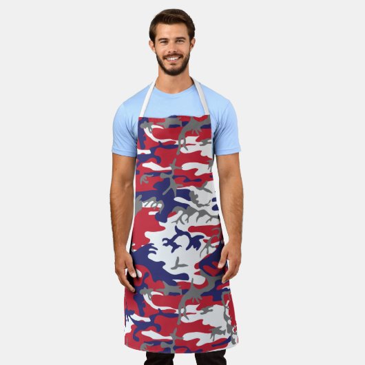 Tablier 4 juillet, Jour de l'Indépendance, Gris Camouflage (Porté)