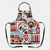 Tablier 4 juillet Motif génératif (Recto)