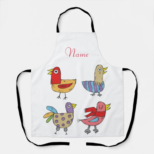 Tablier 4 Oiseaux amusants Thunder_Cove (Recto)