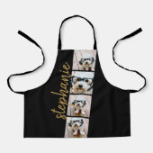 Tablier 4 Photo Film Strip Collage Nom du script noir (Recto)