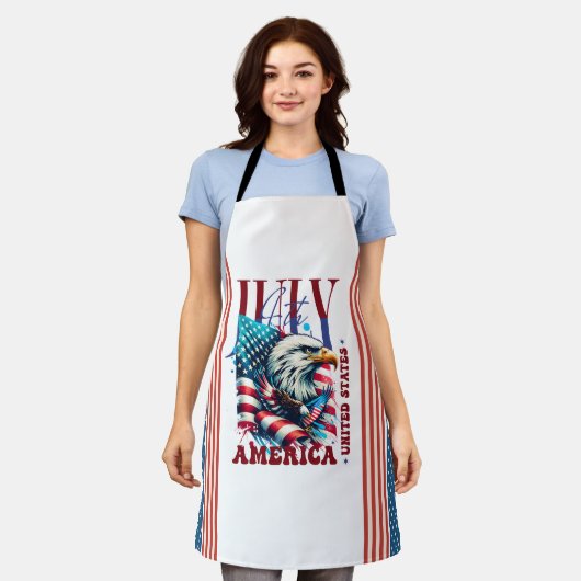 Tablier 4th of July American Eagle Sublimation-61904 (Porté)
