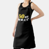 Tablier 50 Alors Quel Amusant Noir Moderne 50e Anniversair (Insitu)