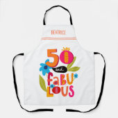 Tablier 50 et fabuleux 50e anniversaire Whimsical Letterin (Recto)