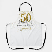 Tablier 50 et fabuleux anniversaire Elegant Gold et Black (Recto)