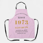 Tablier 50e anniversaire 1973 Dame rose Grey (Recto)