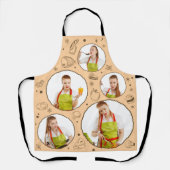 Tablier 5 photo Collage Grille pour cuisine Chef Peach (Recto)