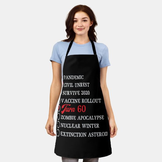 Tablier 60e anniversaire 60 ans 1962 2022 Quarantaine (Porté)