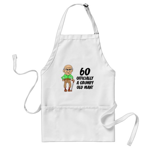Tablier 60e anniversaire officiellement Grumpy Old Man (Devant)