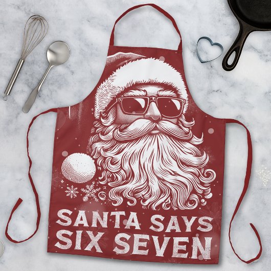Tablier 67 Meme Drôle Santa Dit Six Sept Noël