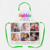 Tablier 6 Collage de photos Nous t'aimons Bubbie Multicolo (Recto)