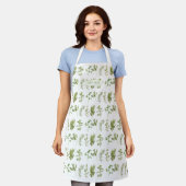 Tablier 6 HERBES FRAÎCHES Apron + Nom - moyen (Porté)