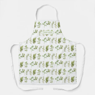 Tablier 6 HERBES FRAÎCHES Apron + Nom - moyen