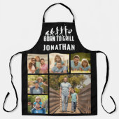 Tablier 6 Photo Collage Fête des pères Née Pour Grill BBQ (Recto)