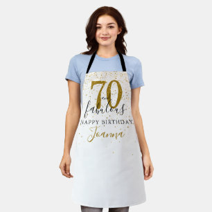 Tablier 70 ans et Fabulux Anniversaire Élégant Or et Noir