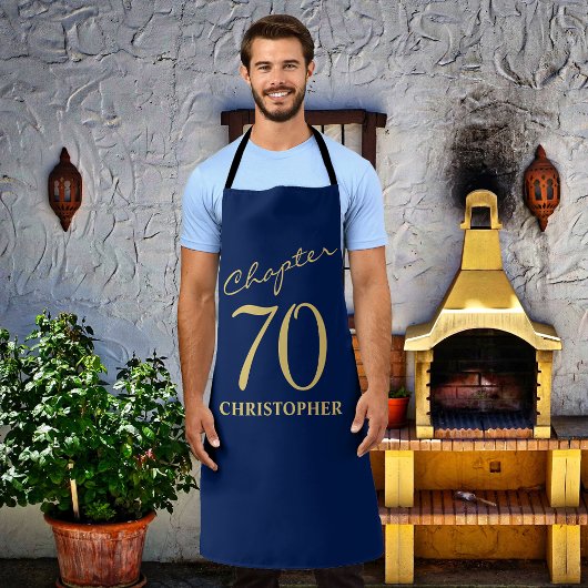 Tablier 70e anniversaire Blue Gold