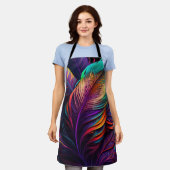 Tablier 70s 60s Psychedelic Feathers  (Porté)