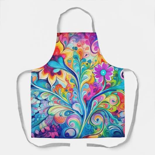 Tablier 70s 60s Psychedelic Hippy Retro Hip (Recto)