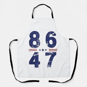 Tablier 86 47 Anti Trump 8647 Style Vintage rétro