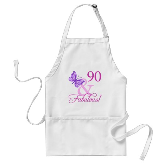 Tablier 90 Et Cadeaux Fabuleux Anniversaires (Plum) (Devant)