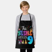 Tablier 9e anniversaire pour les filles 9 ans fille Slime  (Porté)