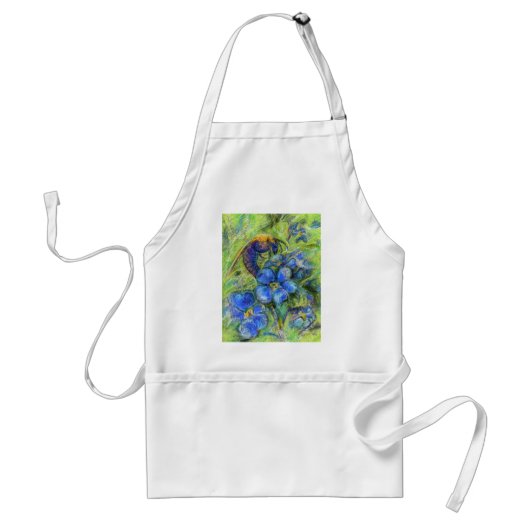 Tablier A Bee & Forget-me-not Flowers (Devant)