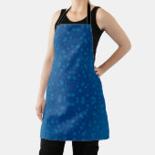 Tablier A blue apron with a subtle polka dot pattern  (Insitu)